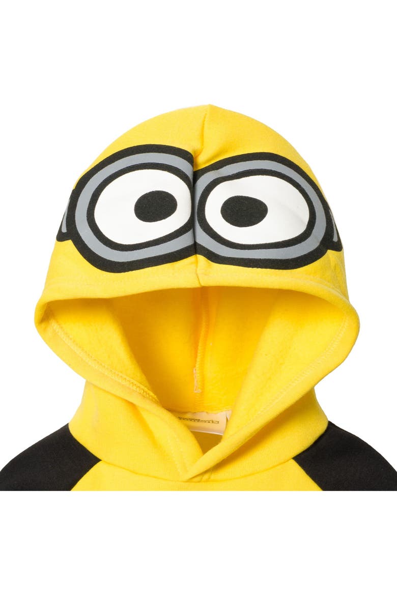 Minions Fleece Hoodie, Alternate, color, Minion Yellow Black