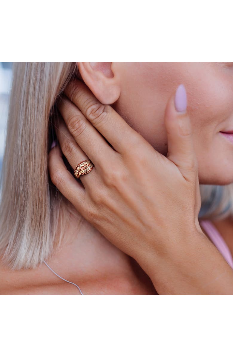 DELMAR Garnet & Citrine Crossover Ring, Alternate, color, Red