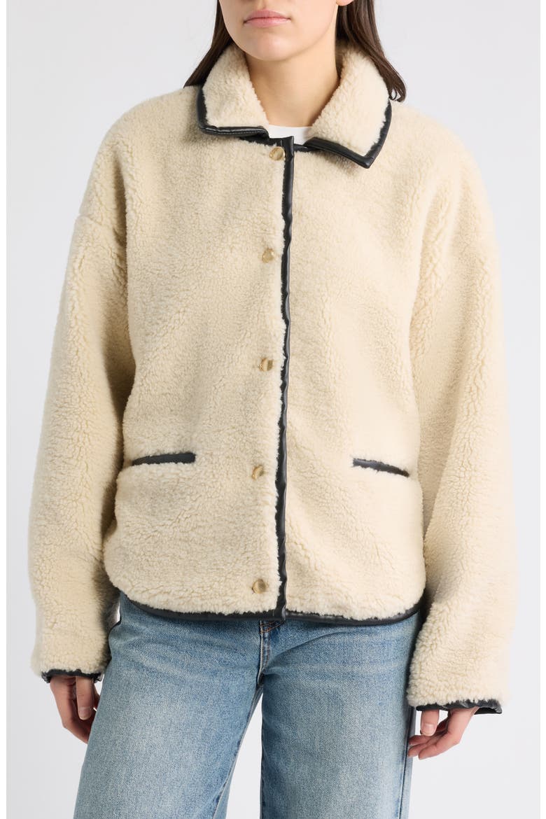 Lyndon High Pile Fleece Jacket, Alternate, color, CREAM