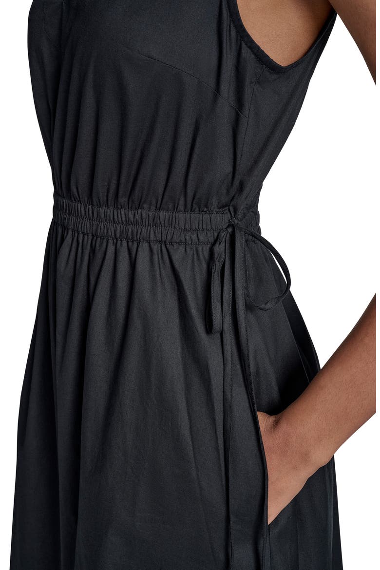 Cutout Cotton Maxi Dress, Alternate, color, BLACK