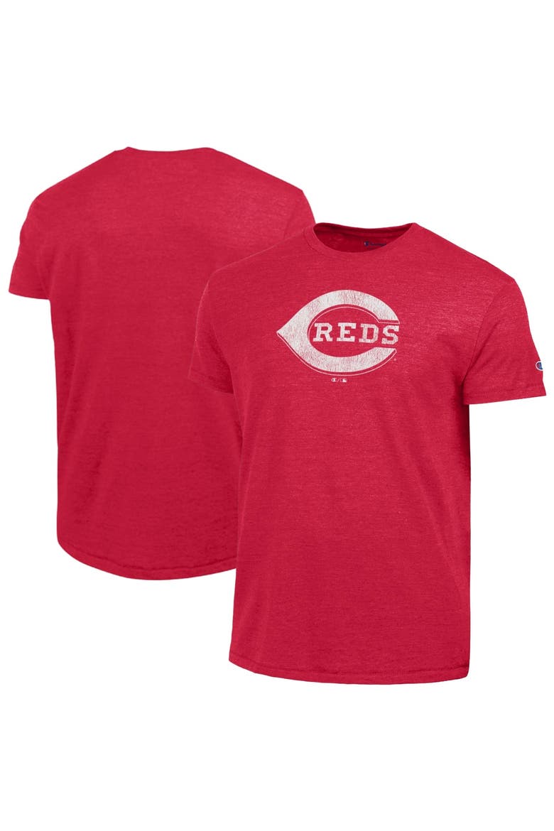 Men's Champion  Red Cincinnati Reds Tri-Blend T-Shirt, Main, color, Red