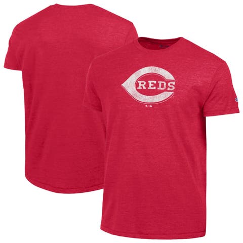 Men's Champion  Red Cincinnati Reds Tri-Blend T-Shirt