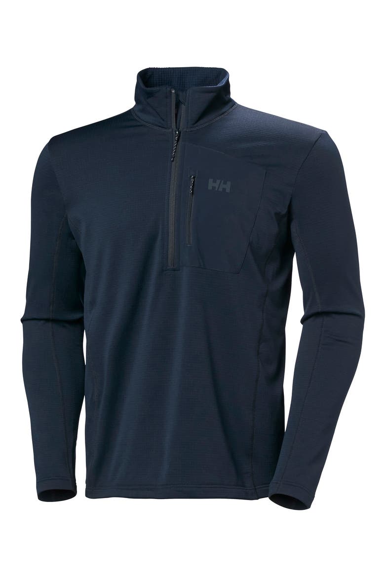 Versatile Half Zip Midlayer Fleece Pullover, Alternate, color, NAVY