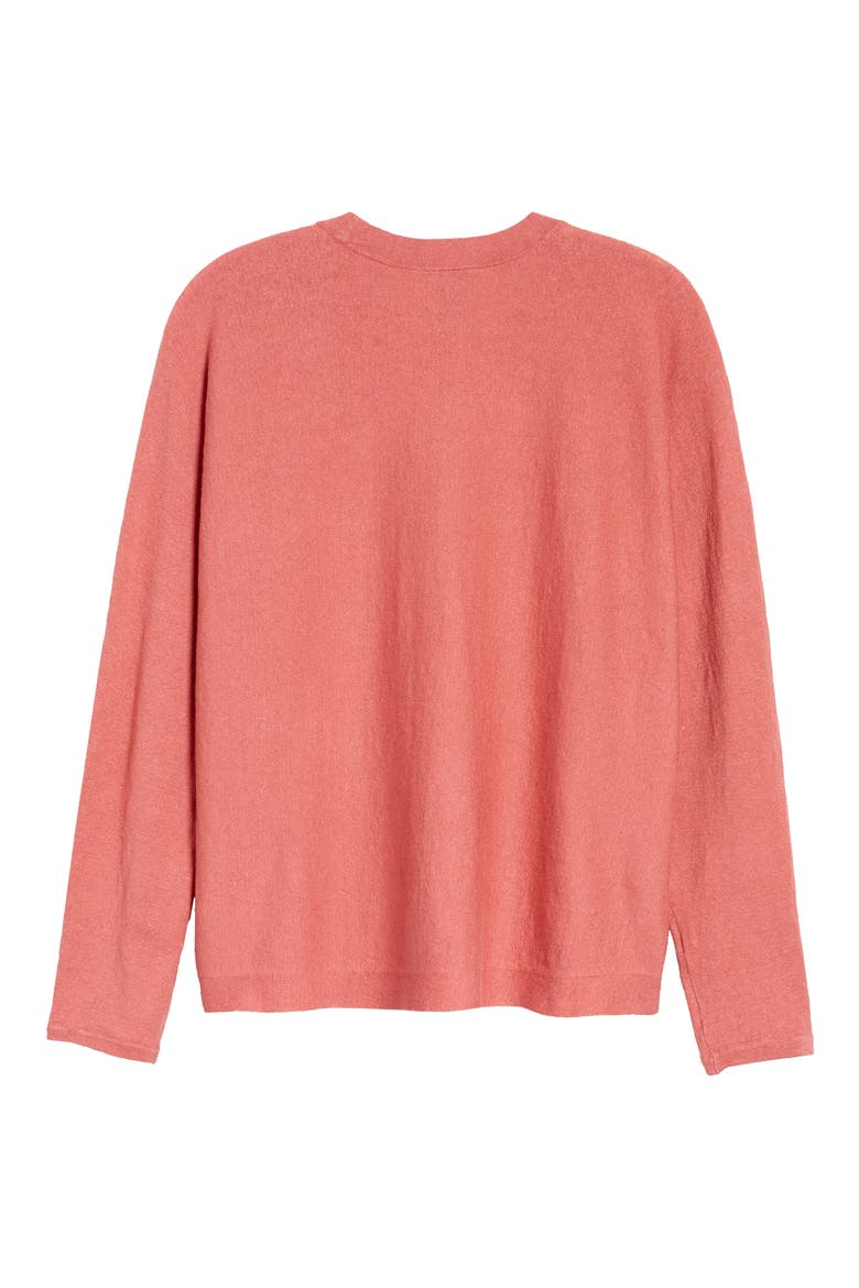 Organic Linen Blend Boxy Top, Alternate, color, BRIGHT SANDSTONE