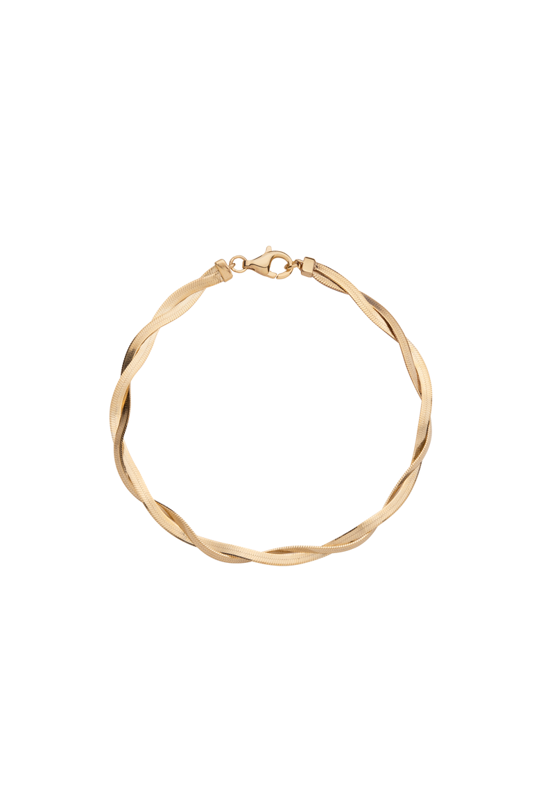 Herringbone Twist Bracelet, Main, color, Yellow Gold Vermeil