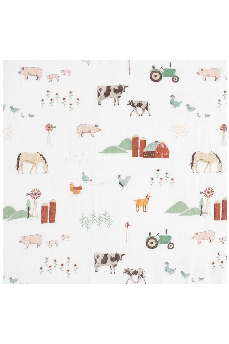 Cotton Muslin Crib Sheet, Alternate, color, FARMYARD