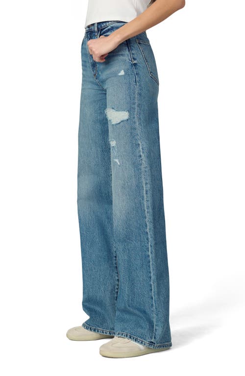 Shop Joe's The Mia High Waist Distressed Wide Leg Jeans In Showdown Destruct