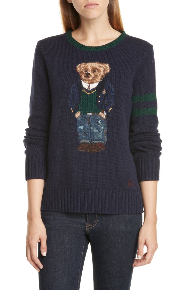 Polo Ralph Lauren Bear Wool Sweater, Main, color,