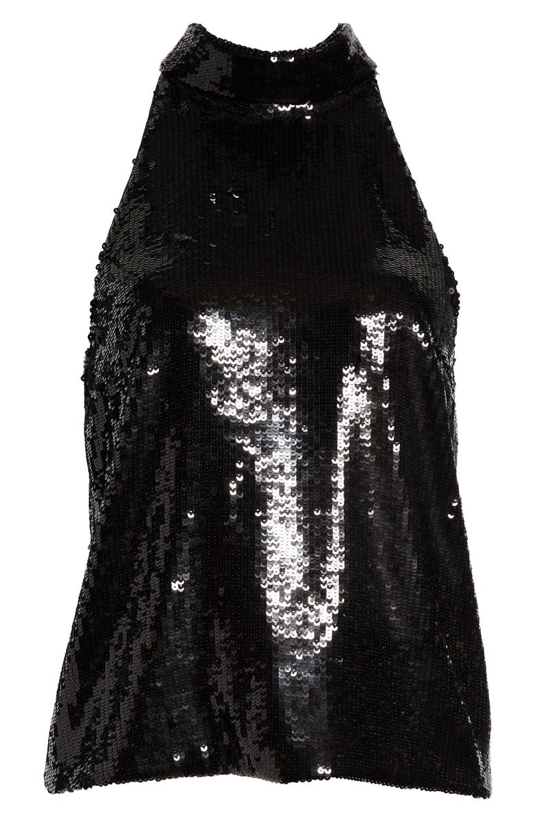 Theory Sequin Mock Neck Sleeveless Top, Alternate, color,