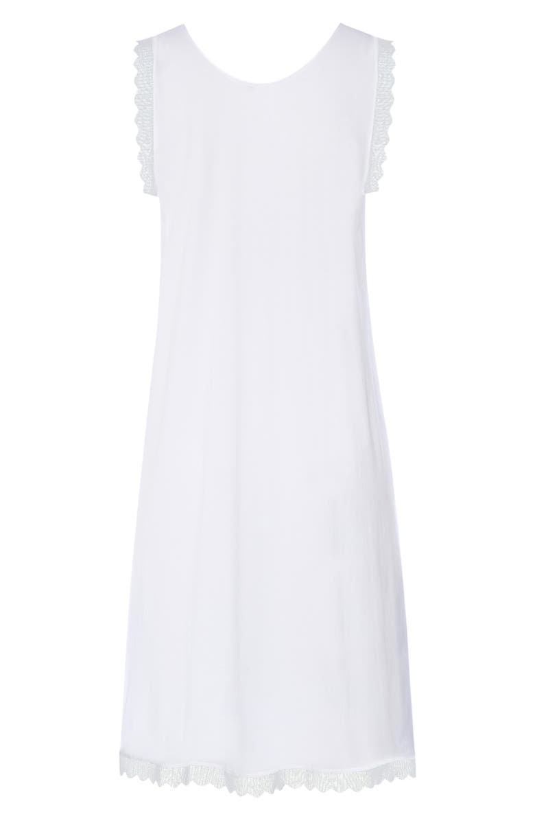 Hanro Inaya Scallop Tank Dress, Alternate, color, White