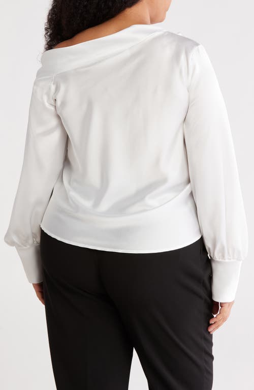 Renee C Drop Shoulder Satin Top