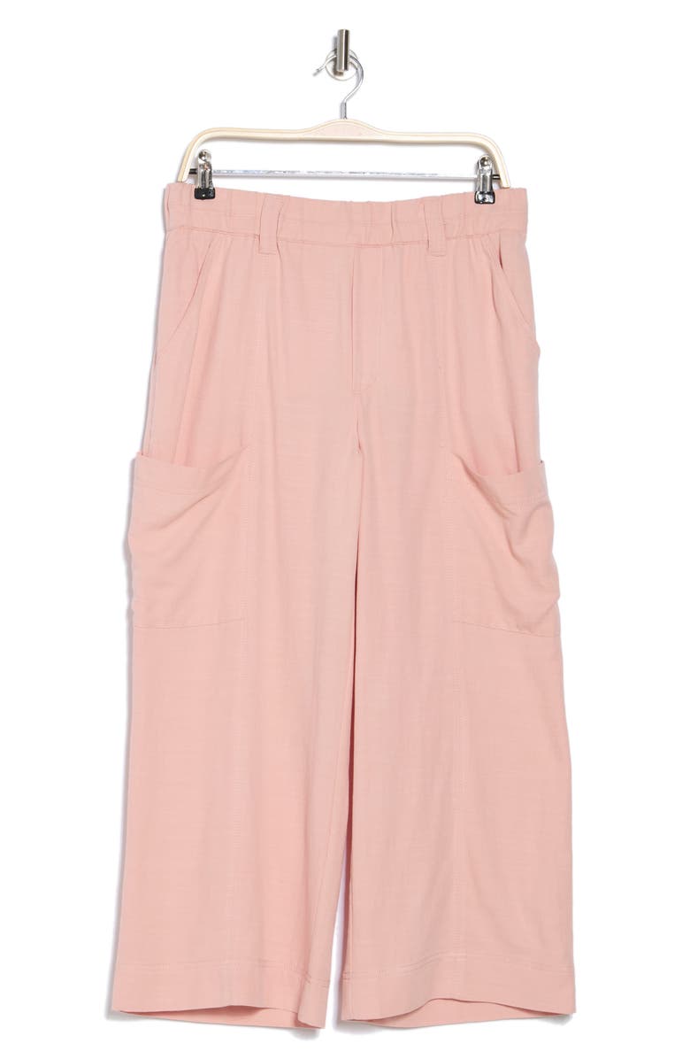Democracy Pull-On Crop Wide Leg Pants, Alternate, color, Rose Bloom