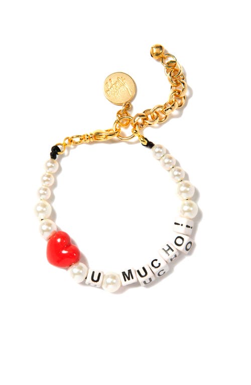 Venessa Arizaga Love You Mucho Pearl Bracelet In White