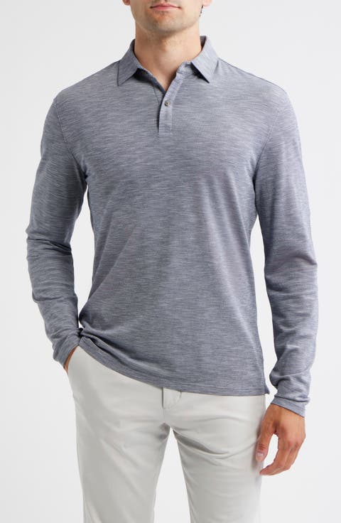 Long Sleeve Slub Pique Polo