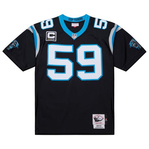 Men's Mitchell & Ness Luke Kuechly Black Carolina Panthers 2013 Authentic Throwback Retired Player Jersey
