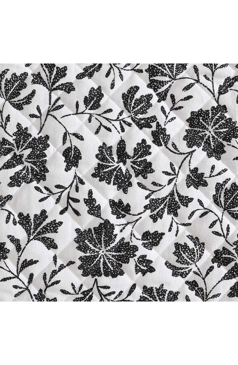 Eddie Bauer Woodblock Floral Cotton Flannel King Quilt & Sham Set, Main, color, Black