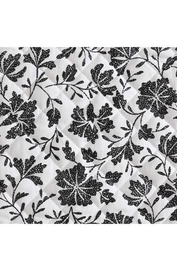 Eddie Bauer Woodblock Floral Cotton Flannel King Quilt & Sham Set In Black