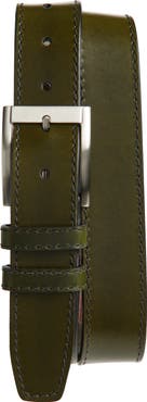 Torino Slab Stitched Leather Belt