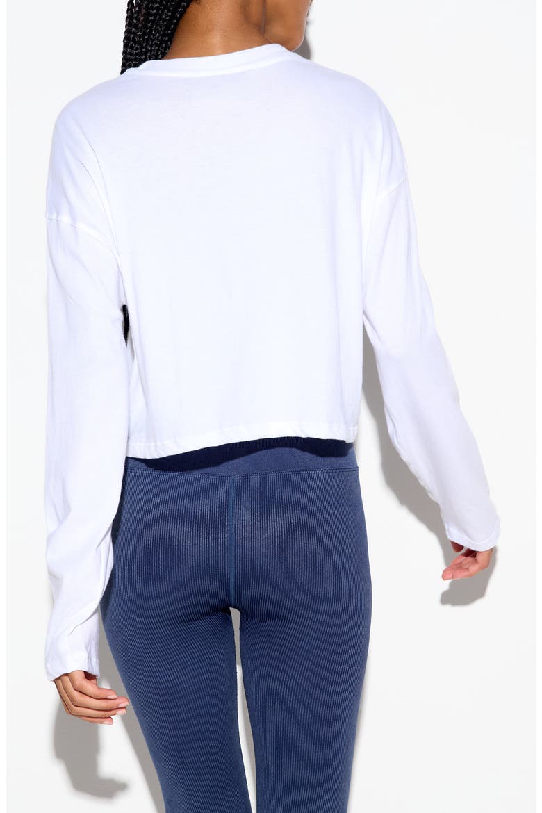 Cosmic Connection Drew Long Sleeve Crop Top, Alternate, color, WHITE