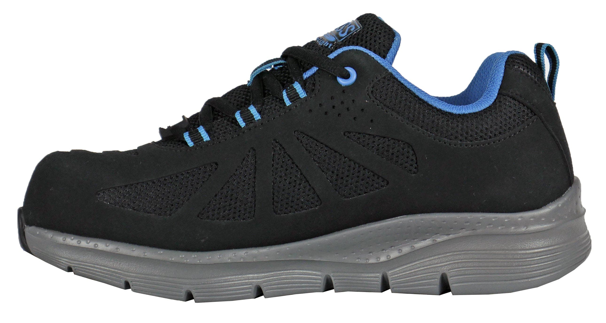 Hoss Boot Company HOSS Skyline Mens Composite Toe Athletic Work Shoe, Alternate, color, Black/Blue