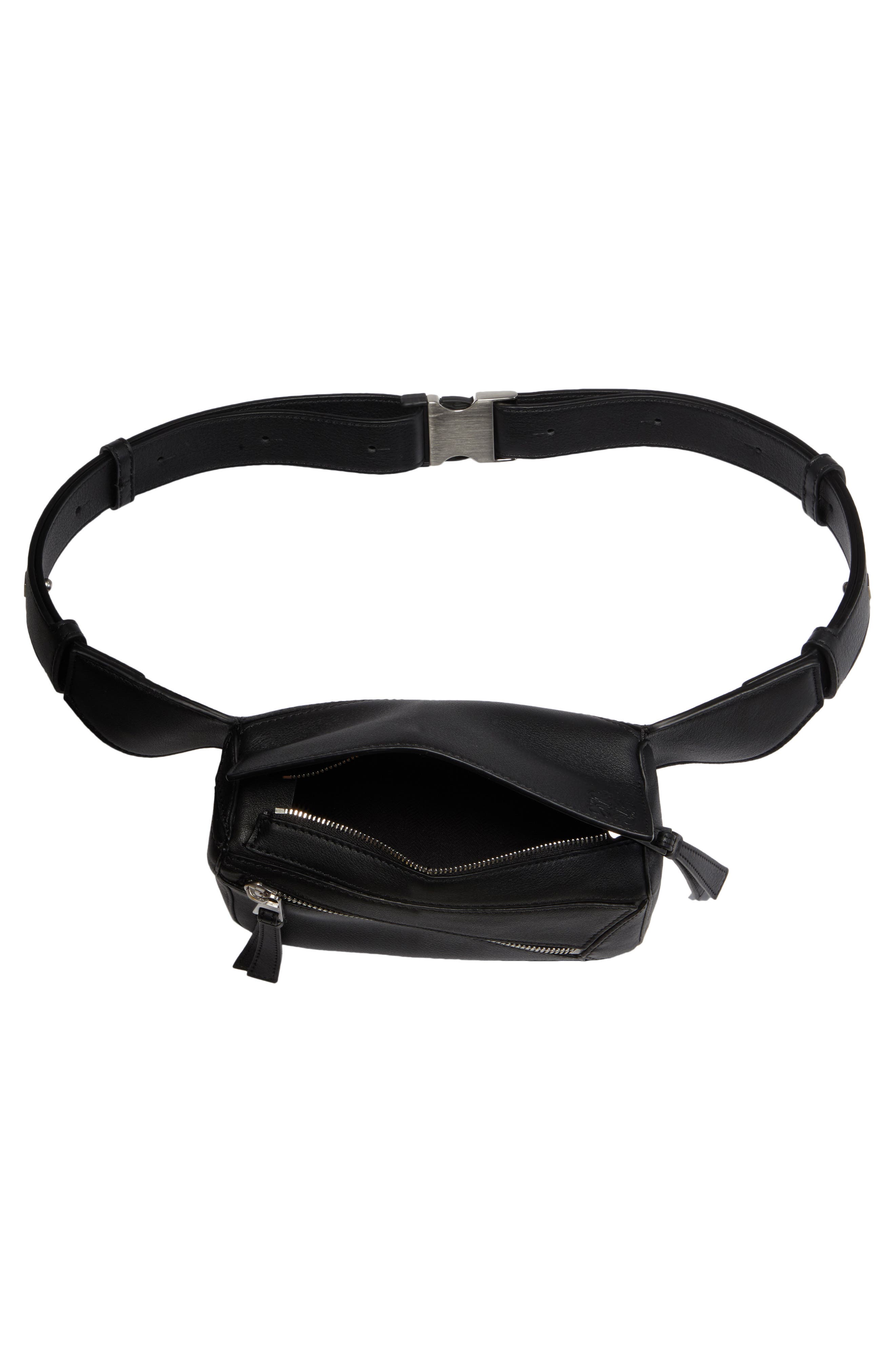 Loewe Mini Puzzle Leather Belt Bag, Alternate, color, 