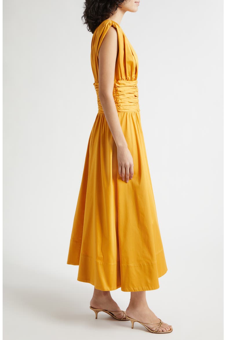 Evangeline Ruched A-Line Dress, Alternate, color, MARIGOLD