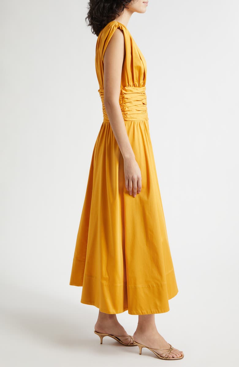 Toccin Evangeline Ruched A-Line Dress, Alternate, color, Marigold