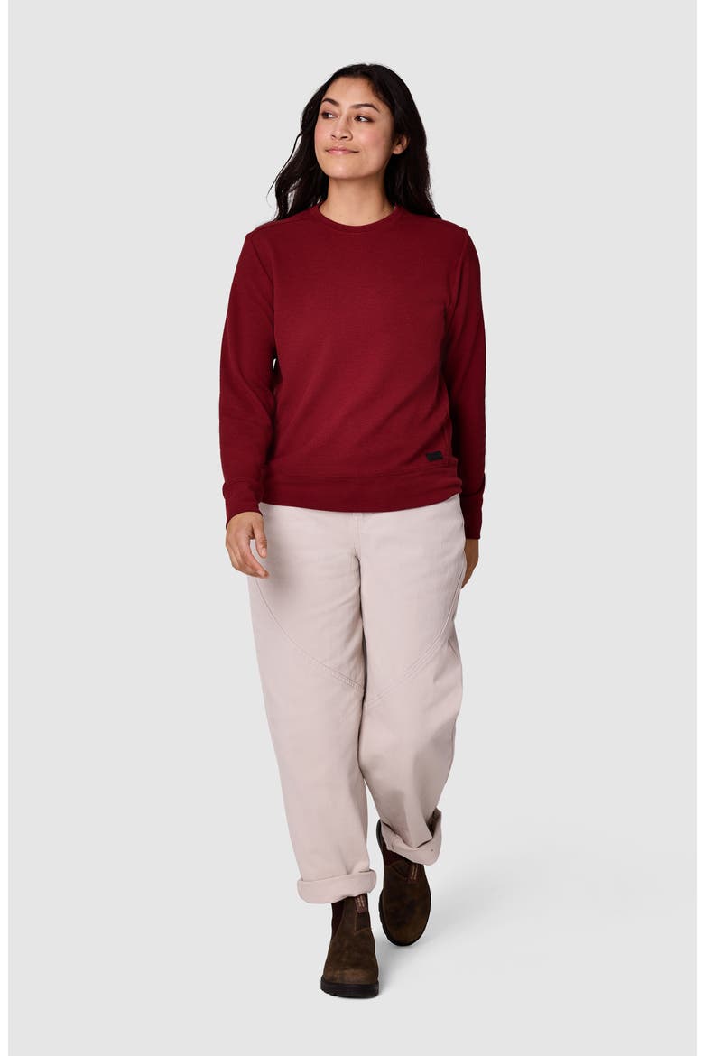 Eclipse Waffle Sweatshirt, Alternate, color, VERMILLION