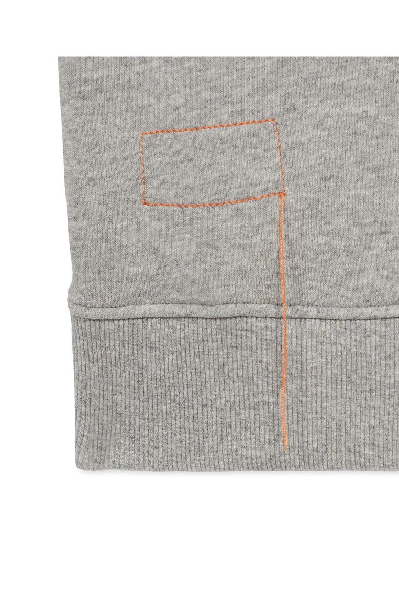 Fortela York Brushed Jersey Quarter Zip Collared Short Sleeve Sweatshirt, Alternate, color, Melange