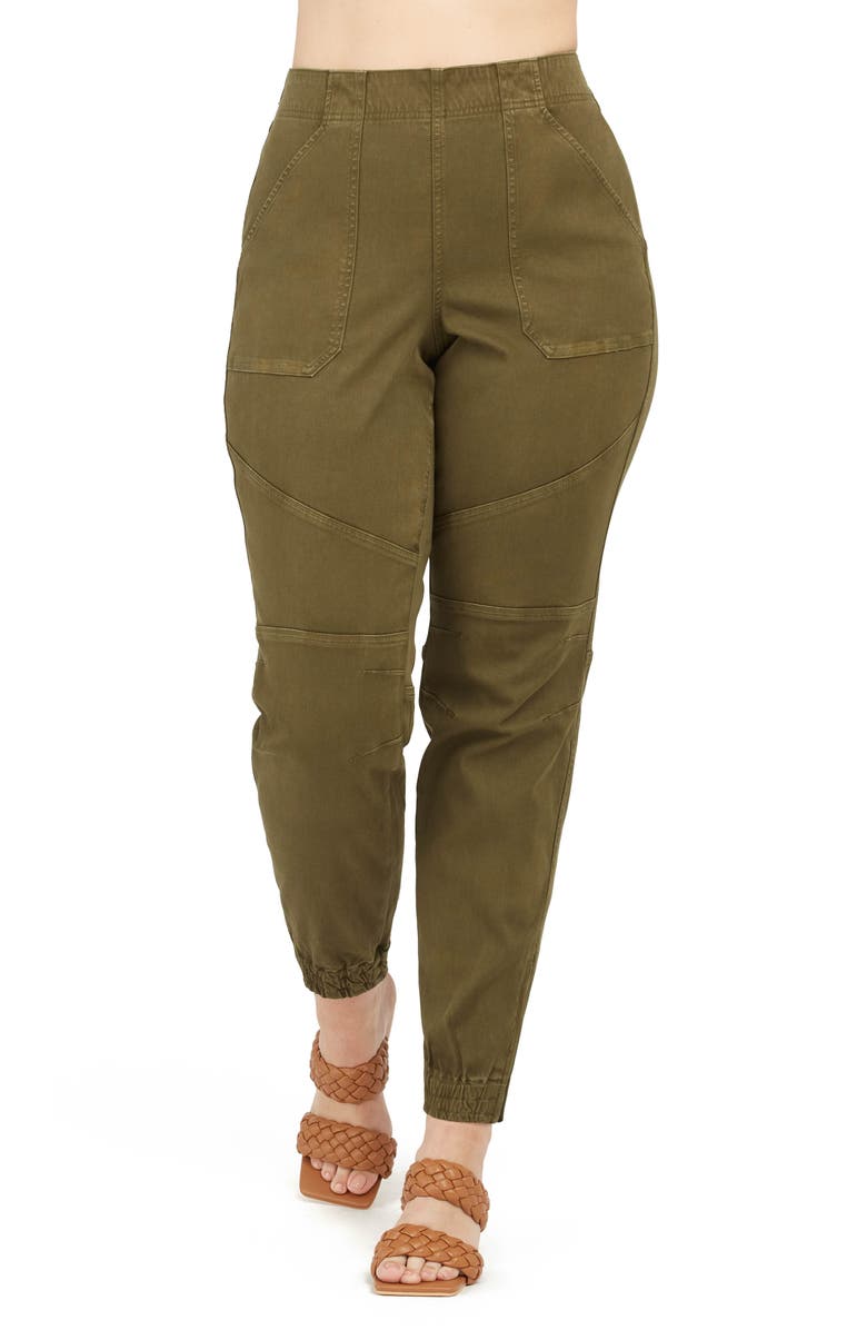 SPANX<sup>®</sup> Stretch Twill Jogger Pants, Main, color, Darkened Olive