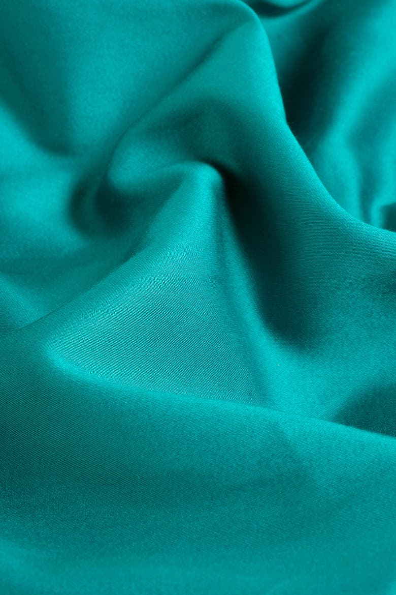 Solid Cotton Sateen 300 Thread Count King Flat Sheet, Alternate, color, Emerald Green