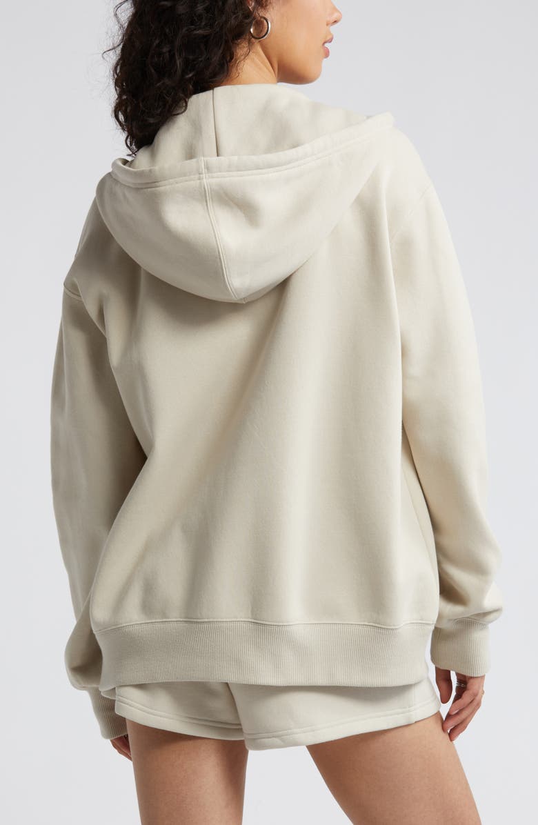 Oversize Zip Fleece Hoodie