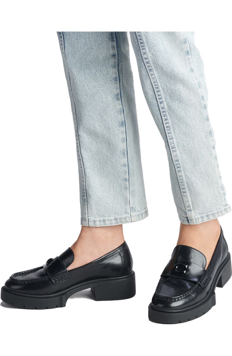 COACH Leah Platform Loafer, Alternate, color, Black