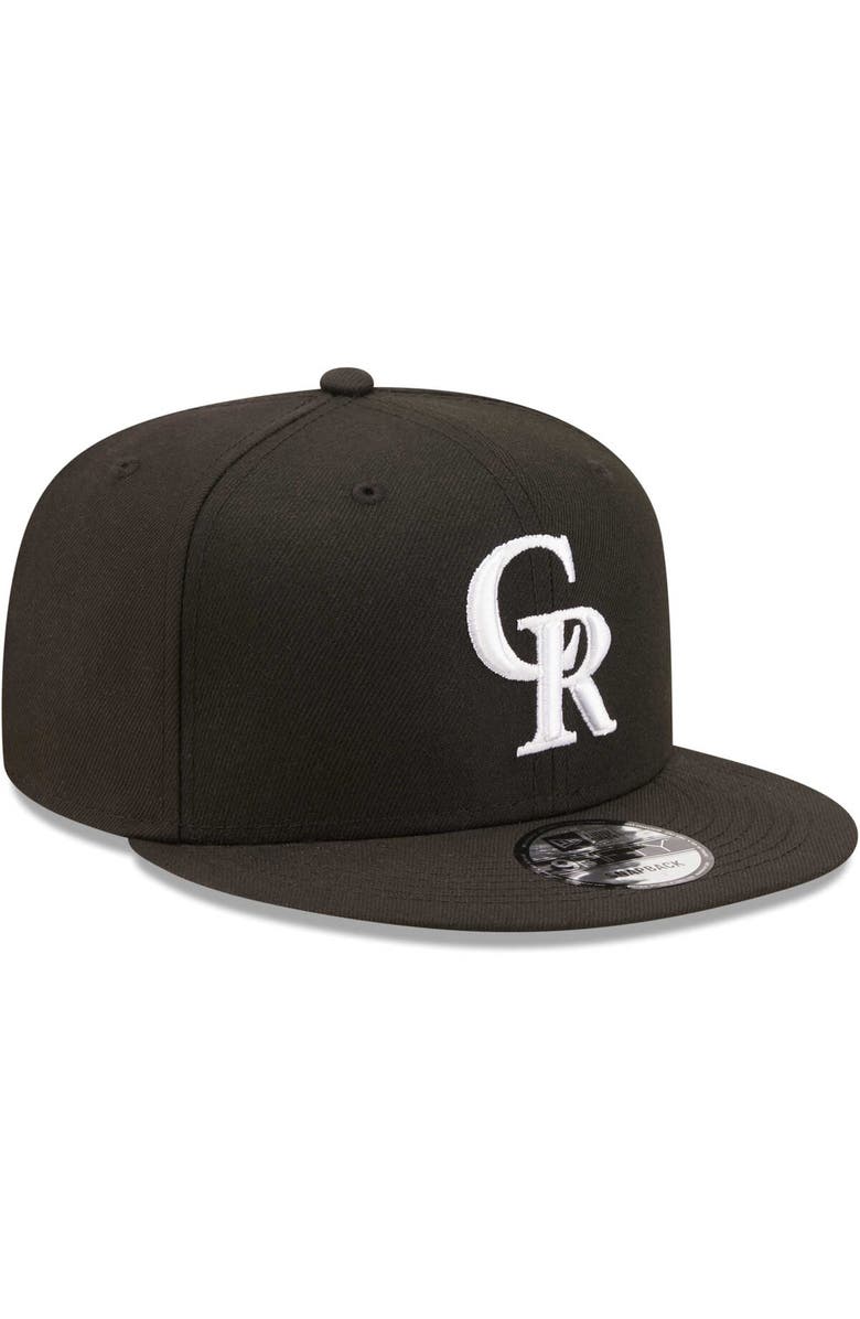 New Era Men's New Era Black Colorado Rockies Team 9FIFTY Snapback Hat, Alternate, color, 
