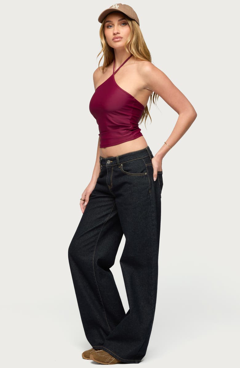 EDIKTED Alaynah Halter Top, Alternate, color, Wine