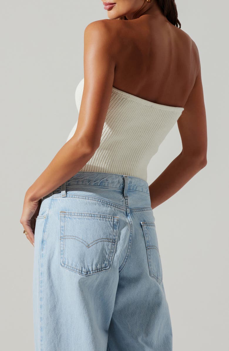 ASTR the Label Kailess Strapless Sweater, Alternate, color, Off White