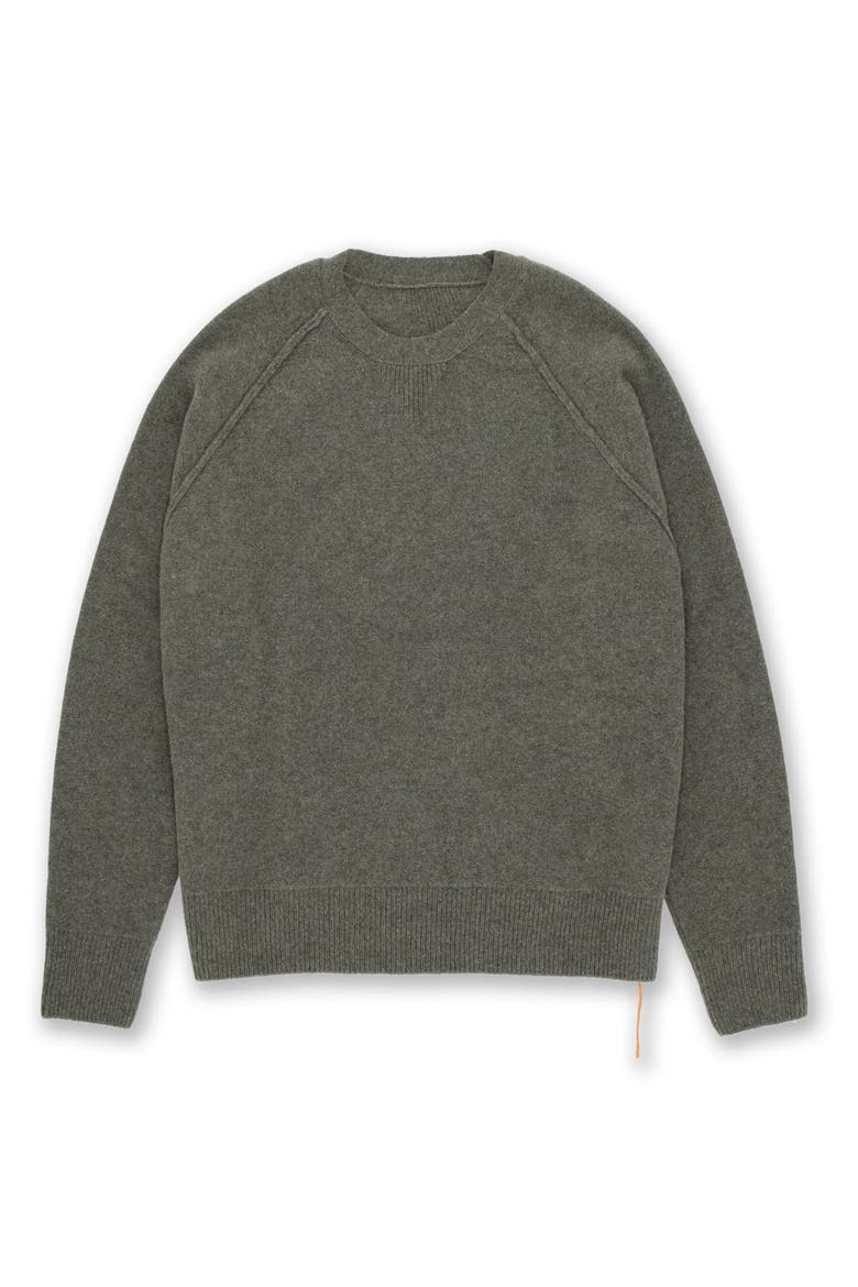 Harvard Wool Crewneck Sweater with Raglan Sleeve, Main, color, ARMY GREEN