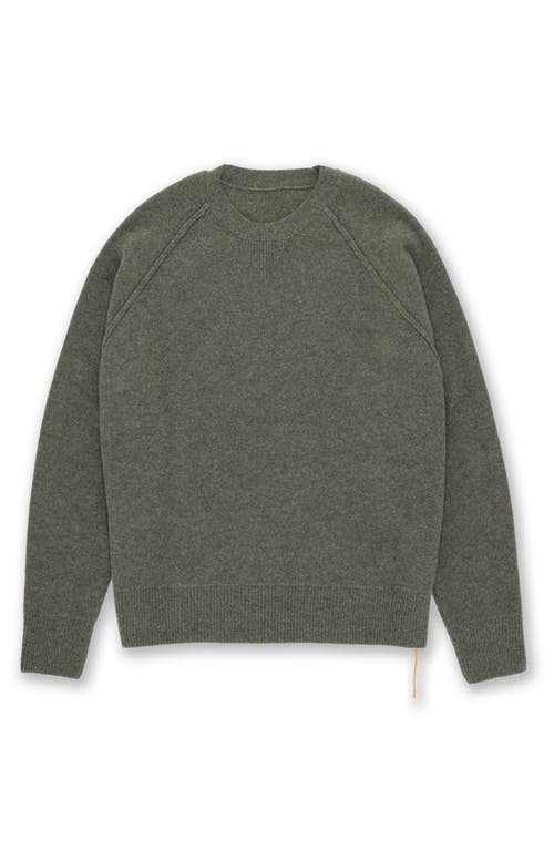 Fortela Harvard Wool Crewneck Sweater With Raglan Sleeve In Gray
