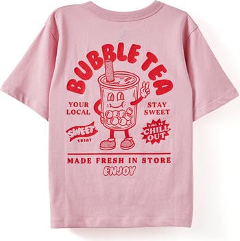 Kid's Poppy Oversize Graphic Print Tee