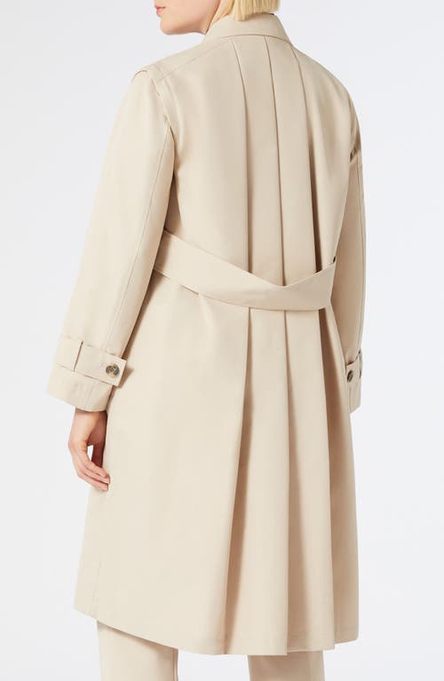 Marina Rinaldi Zanzero Double Breasted Convertible Raincoat In Beige