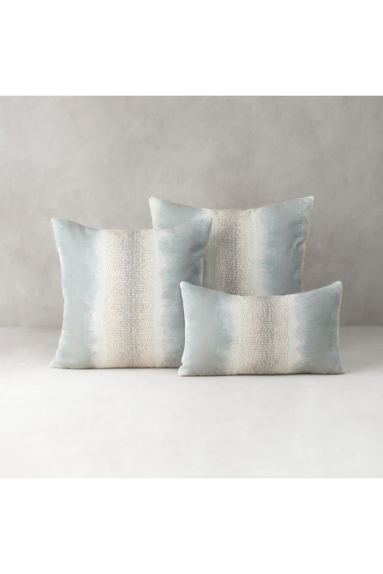 Resilience with chenille accents Indoor & Outdoor Woven Accent Pillow, Alternate, color, Sky