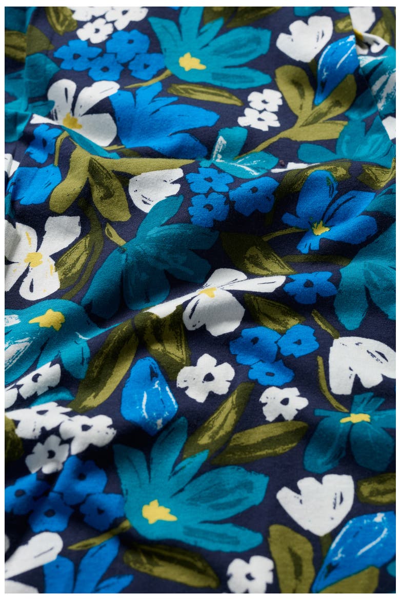 Wild Bouquet Cotton Jersey Midi Dress, Alternate, color, CRAYON FLORAL WATERWAY
