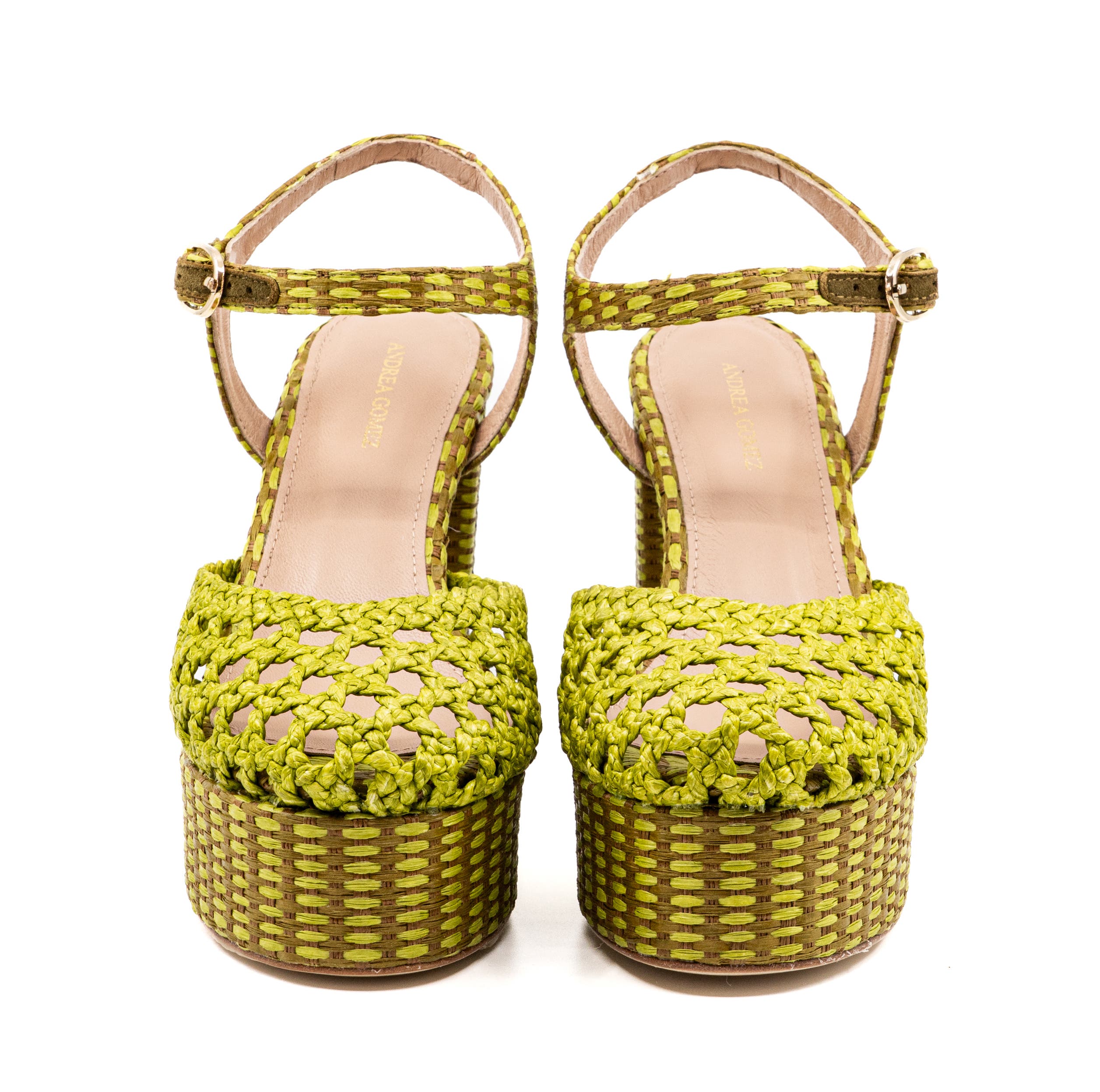 Andrea Gomez Beatriz  Raffia Platform, Alternate, color, Olive