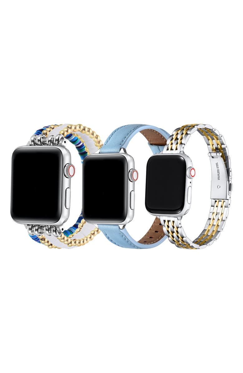 The Posh Tech Set of 3 Apple Watch<sup>®</sup> Watchbands, Alternate, color, Multi Pack