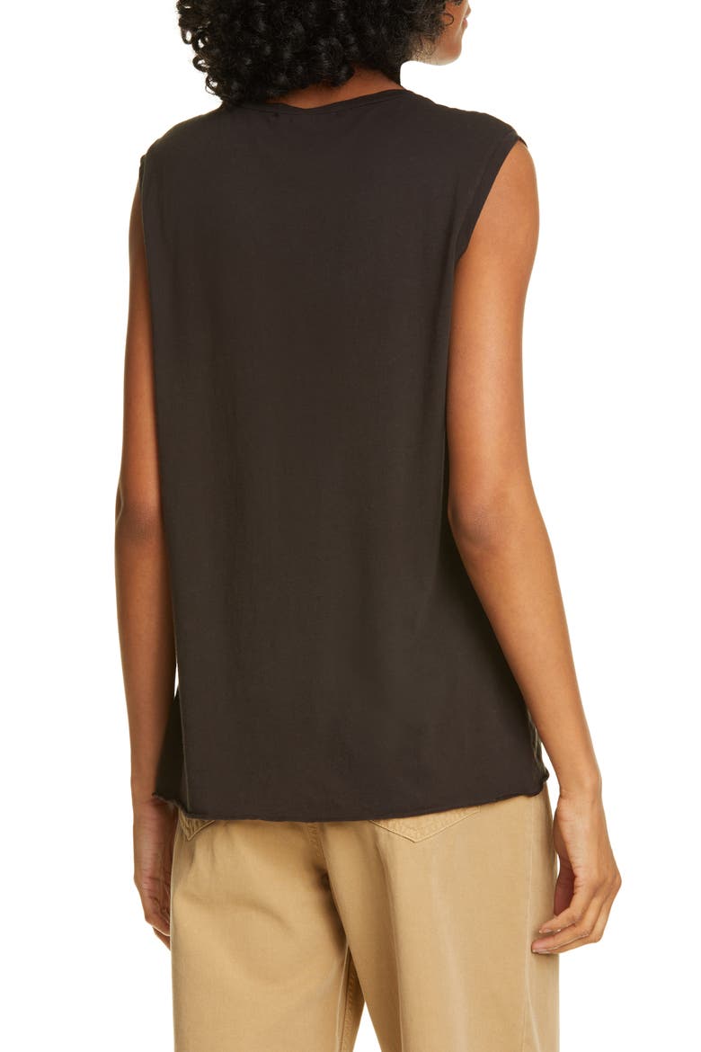 Cotton Muscle Tee, Alternate, color, WASHED BLACK