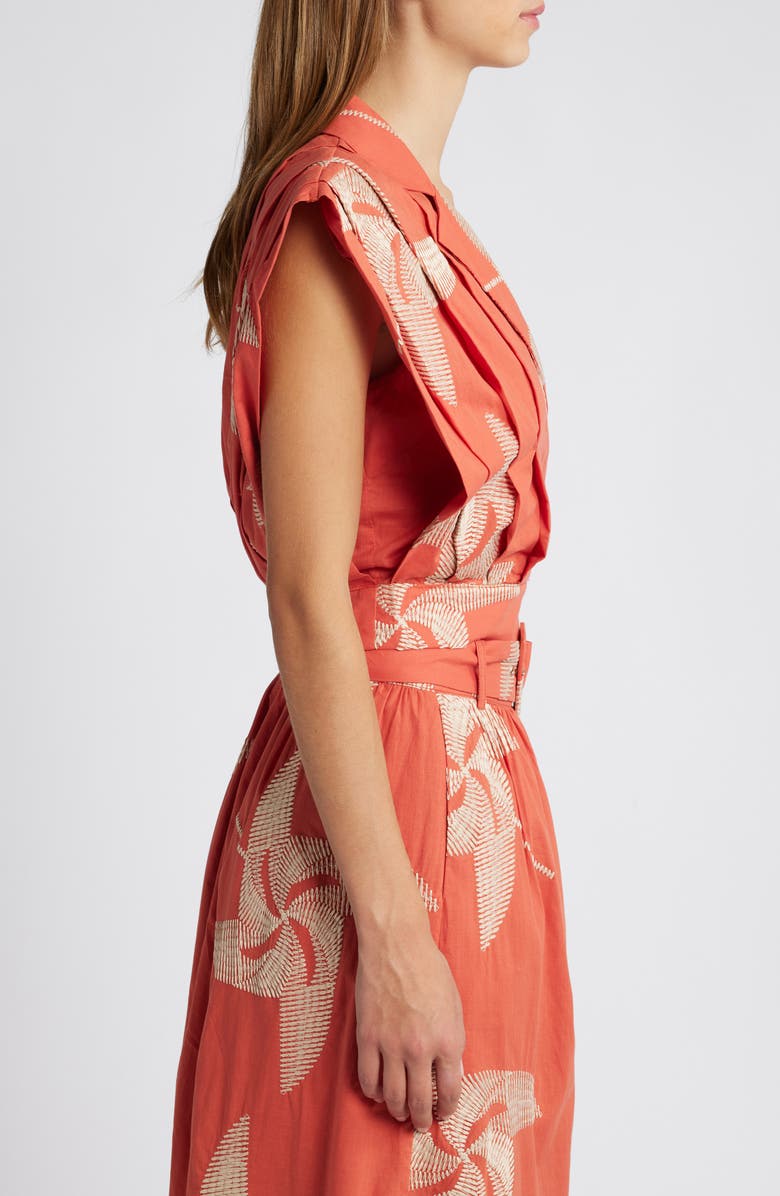 CIEBON Sareh Stitch Pleated Top, Alternate, color, Teracotta