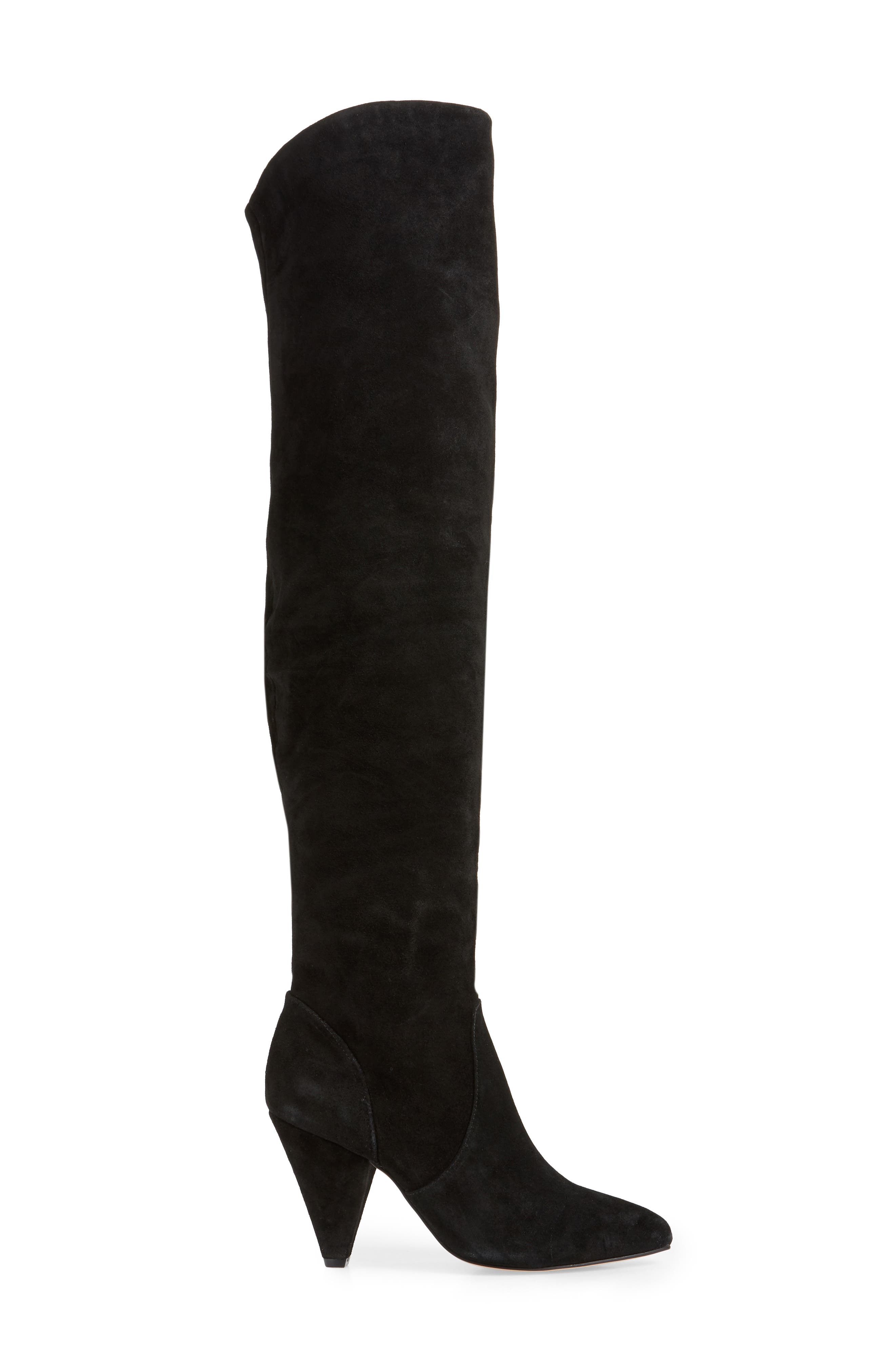 Violet Over-the-Knee Boot, Alternate, color, BLACK SUEDE