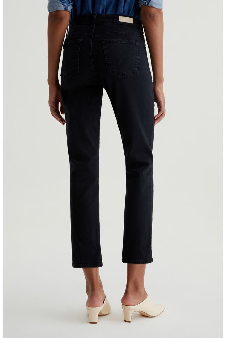 Mari Mid Rise Slim Straight Leg Crop Jeans, Alternate, color, SULFUR BLACK