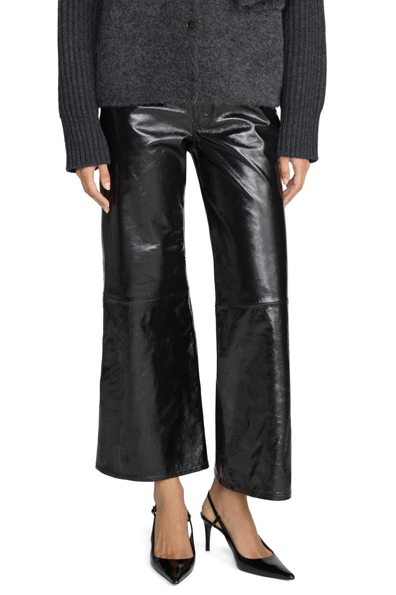 The Patent Leather Trousers, Main, color, BLACK