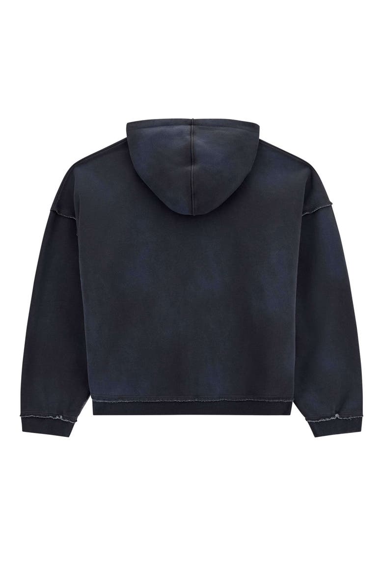 Boxy Zip Hoodie, Alternate, color, BLACK